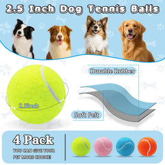 Dog Balls, Tennis Balls For Dogs,Colorful Easy Catching Pet Playing Ball