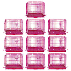 24-42" Collapsible Pink Dog Crate RED24-42