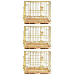 24-42" Collapsible Copper Gold Dog Crate GLD24/30/36/42