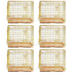 24-42" Collapsible Copper Gold Dog Crate GLD24/30/36/42
