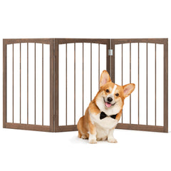 30 Inch Tall Wooden Pet Fence for Cats Small and Medium Dogs