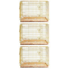 24-42" Collapsible Copper Gold Dog Crate GLD24/30/36/42