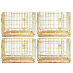 24-42" Collapsible Copper Gold Dog Crate GLD24/30/36/42