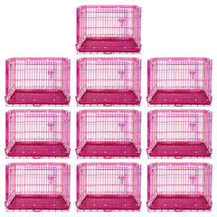 24-42" Collapsible Pink Dog Crate RED24-42