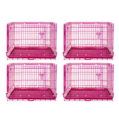 24-42" Collapsible Pink Dog Crate RED24-42