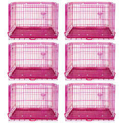 24-42" Collapsible Pink Dog Crate RED24-42