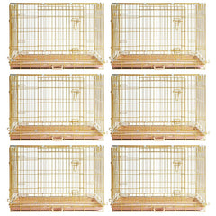 24-42" Collapsible Copper Gold Dog Crate GLD24/30/36/42