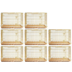 24-42" Collapsible Copper Gold Dog Crate GLD24/30/36/42