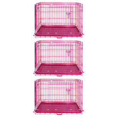24-42" Collapsible Pink Dog Crate RED24-42