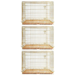 24-42" Collapsible Copper Gold Dog Crate GLD24/30/36/42