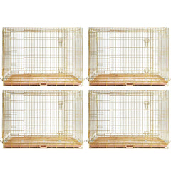 24-42" Collapsible Copper Gold Dog Crate GLD24/30/36/42