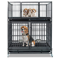 42" Stackable Dog Crate 43S+WHLP02