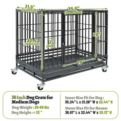 37" Stackable Heavy Duty Dog Kennel 371D04
