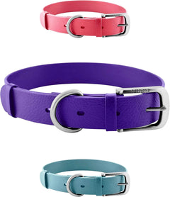 Heavy Duty Waterproof Dog Collar Metal Buckle Odor Proof XS–L (all colors)