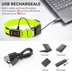 LED Dog Collar Rechargeable Light-Up Safety Collar for Night Walking (colors)