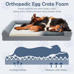 Orthopedic Foam Dog Bed Large Dog Sofa Couch with Removable Cover