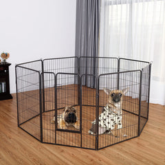 8 Metal Panel Heavy Duty Pet Playpen Dog Fence with Door