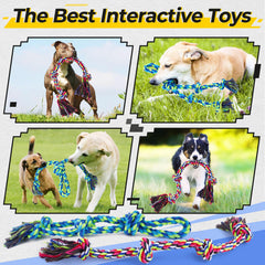 Tough Dog Rope Toys For Aggressive Chewers, Tough Tug Of War Dog Toys For Large, Medium & Small Dogs