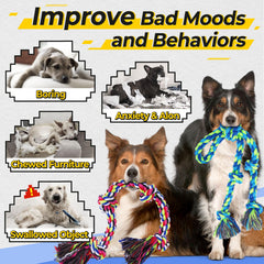 Tough Dog Rope Toys For Aggressive Chewers, Tough Tug Of War Dog Toys For Large, Medium & Small Dogs
