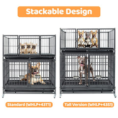 42" Stackable Dog Crate 43S+WHLP02