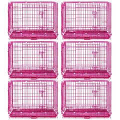 24-42" Collapsible Pink Dog Crate RED24-42